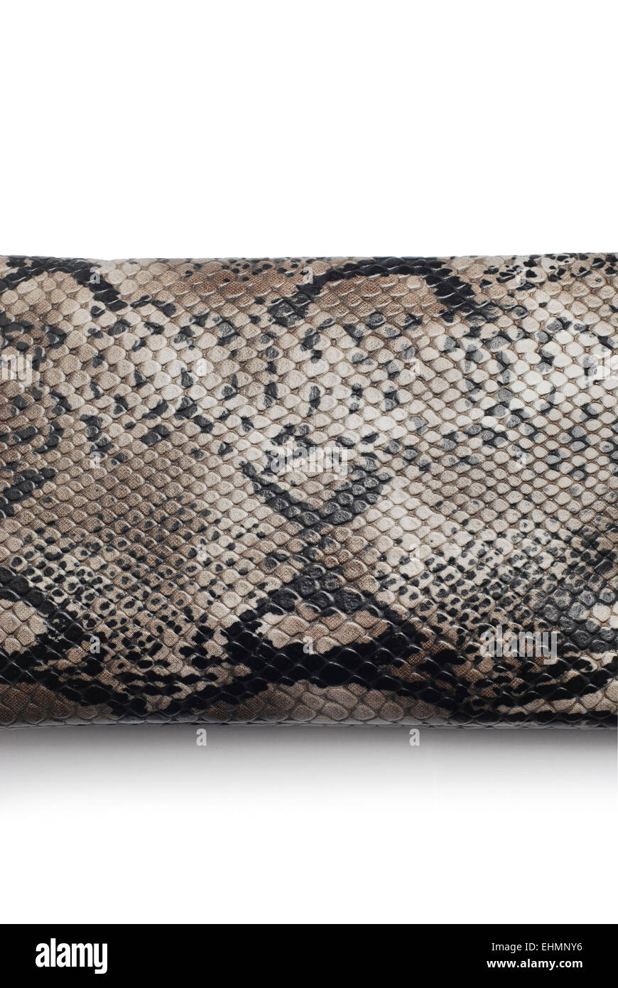 snake texture on white background Stock Photo