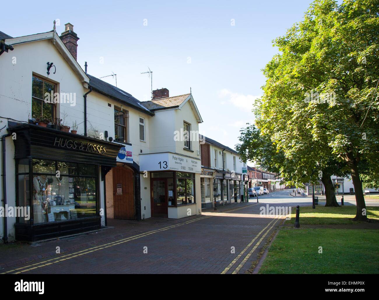 Shops in Tettenhall village centre, Wolverhampton Stock Photo Alamy