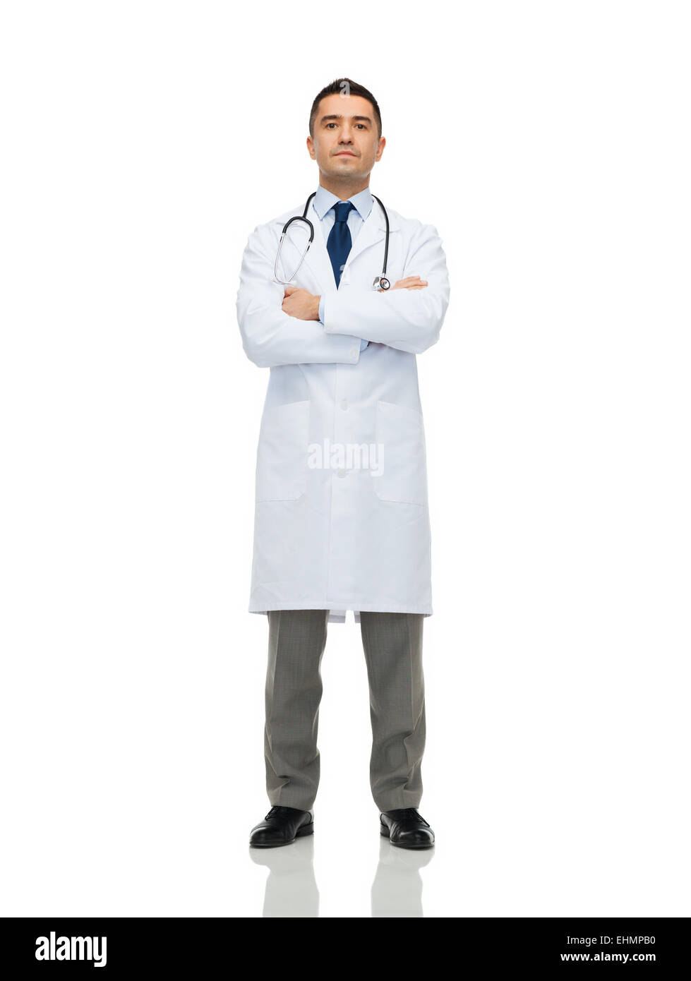 male doctor in white coat Stock Photo Alamy