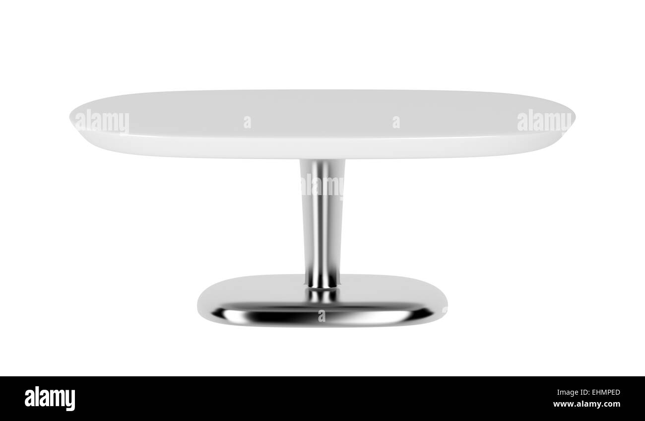 White coffee table isolated on white background Stock Photo - Alamy
