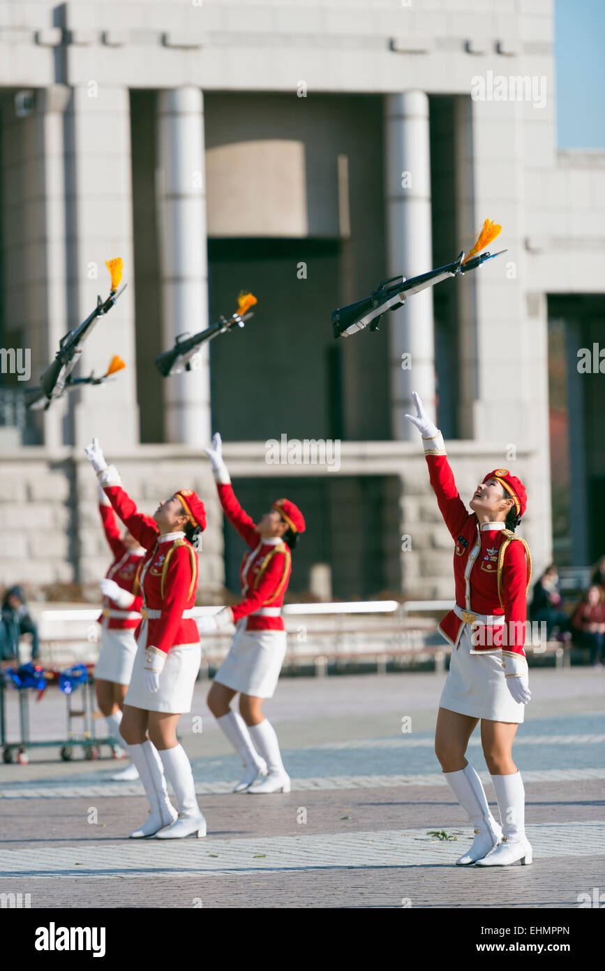 Asia, Republic of Korea, South Korea, Seoul, Seoul War memorial, Honour Guard ceremony Stock Photo