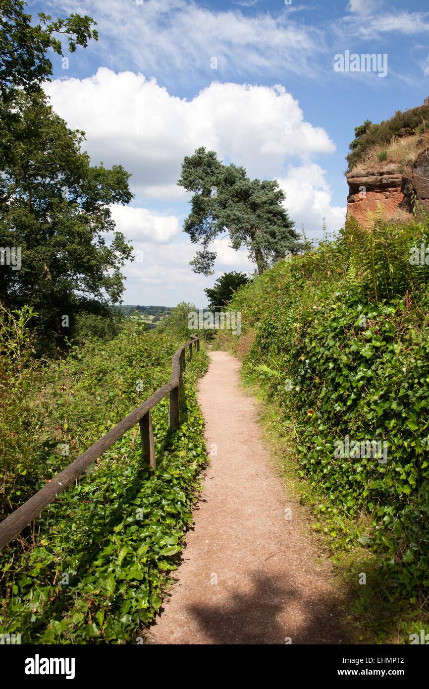 Walking in Kinver Edge, South Staffordshire Stock Photo