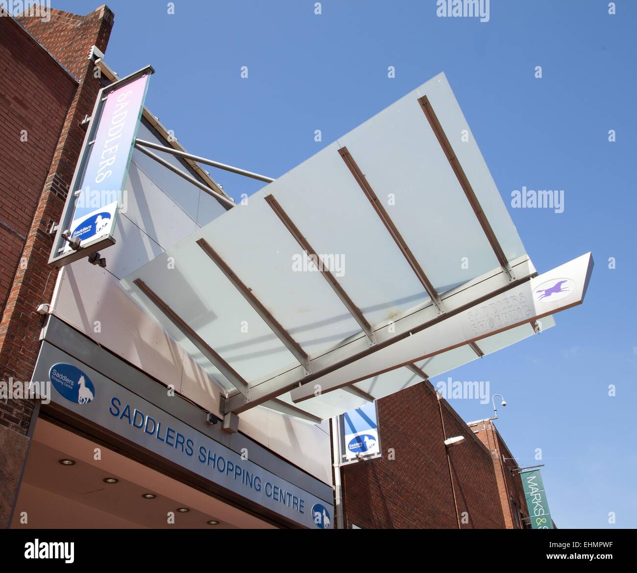 Shops and retailers in Walsall town centre, West Midlands, Saddlers