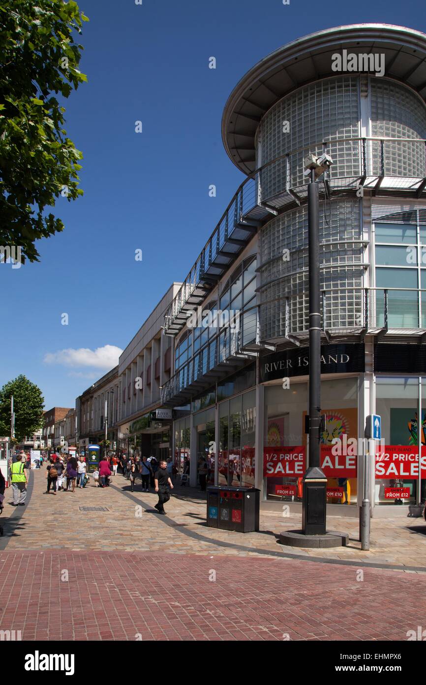 Shopping in Wolverhampton City Centre, Marks Spencer, Next, Boots, River  Island Stock Photo - Alamy