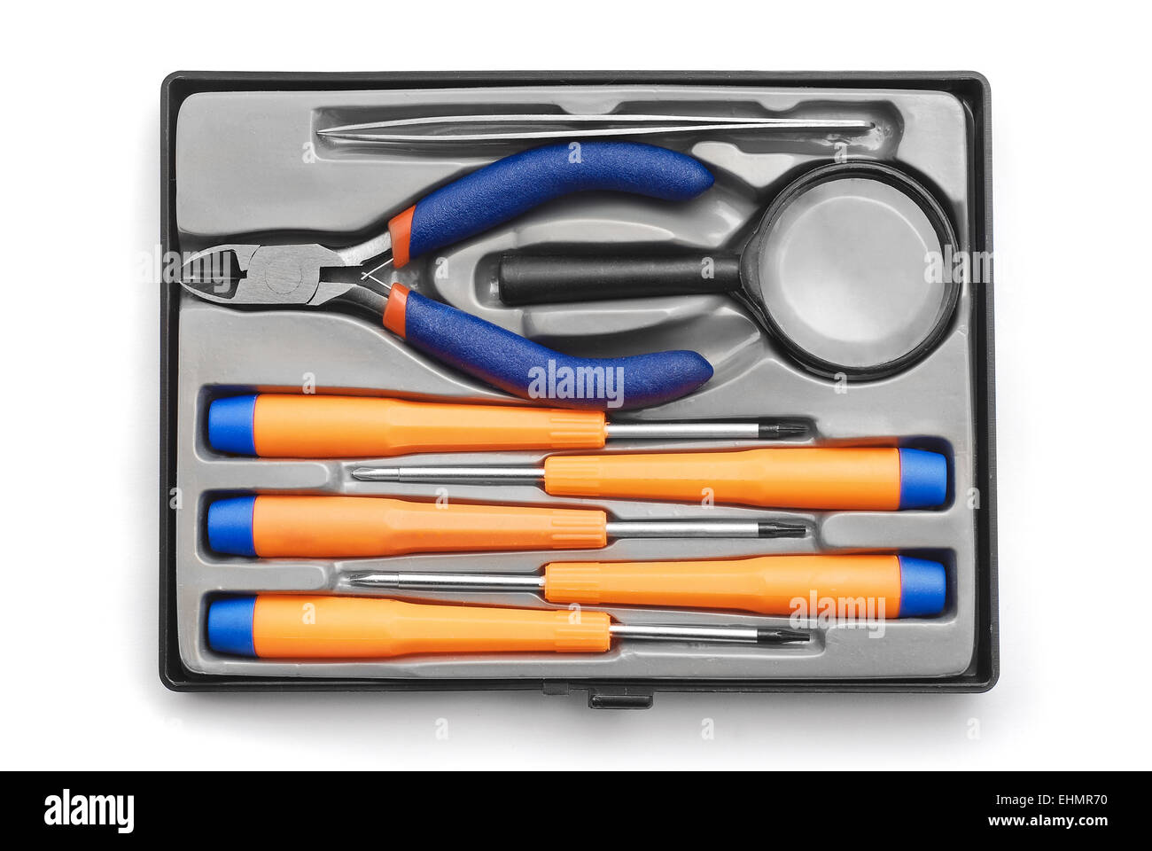 precision tool kit on white Stock Photo Alamy