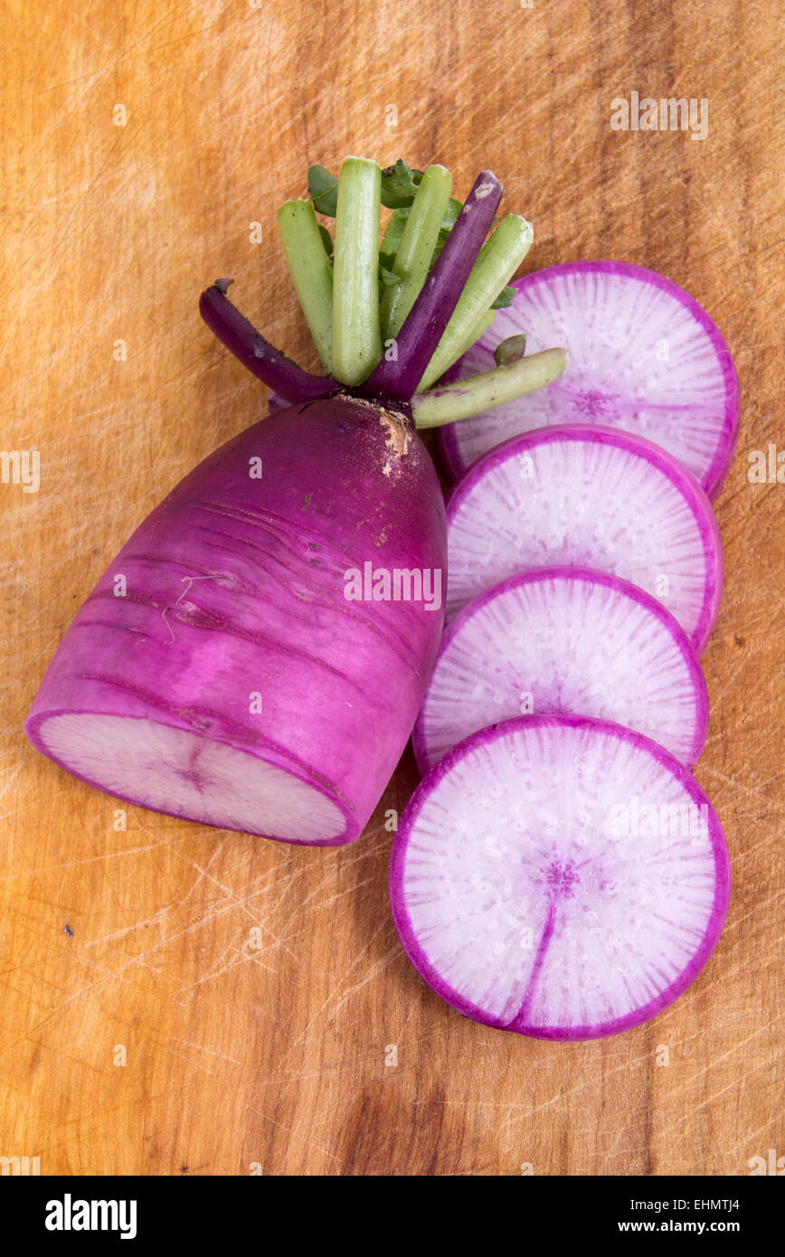 purple daikon radish Bora King Stock Photo - Alamy
