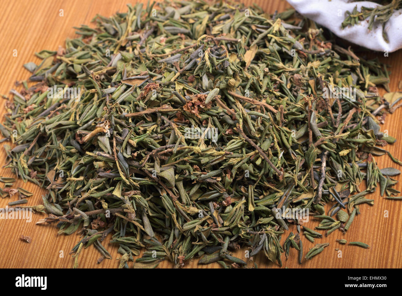 Rhododendron adamsii - dried leaves for the preparation of healing tea beverage Stock Photo