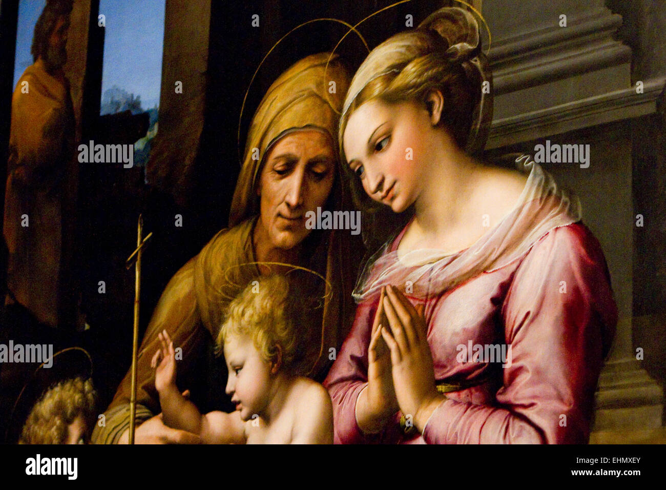 Torino, Italy, 16/03/2015. Detail of XVI century painting 