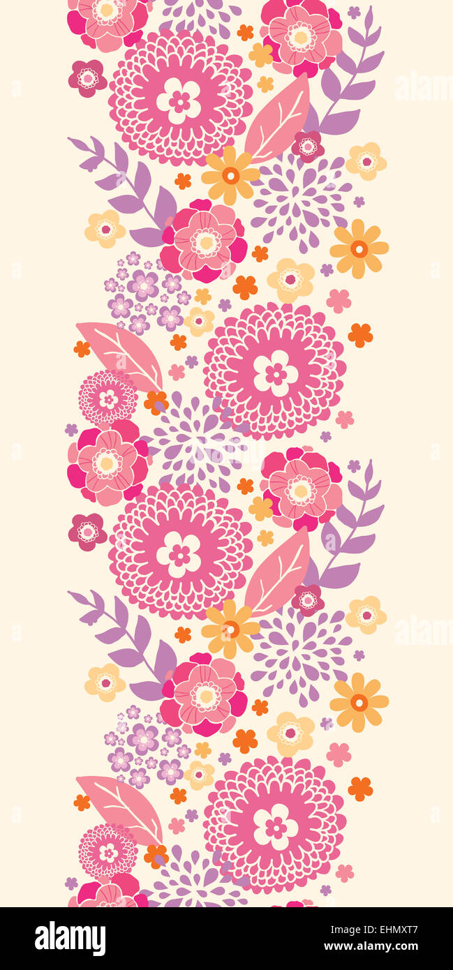 Warm summer plants vertical seamless pattern background Stock Photo - Alamy