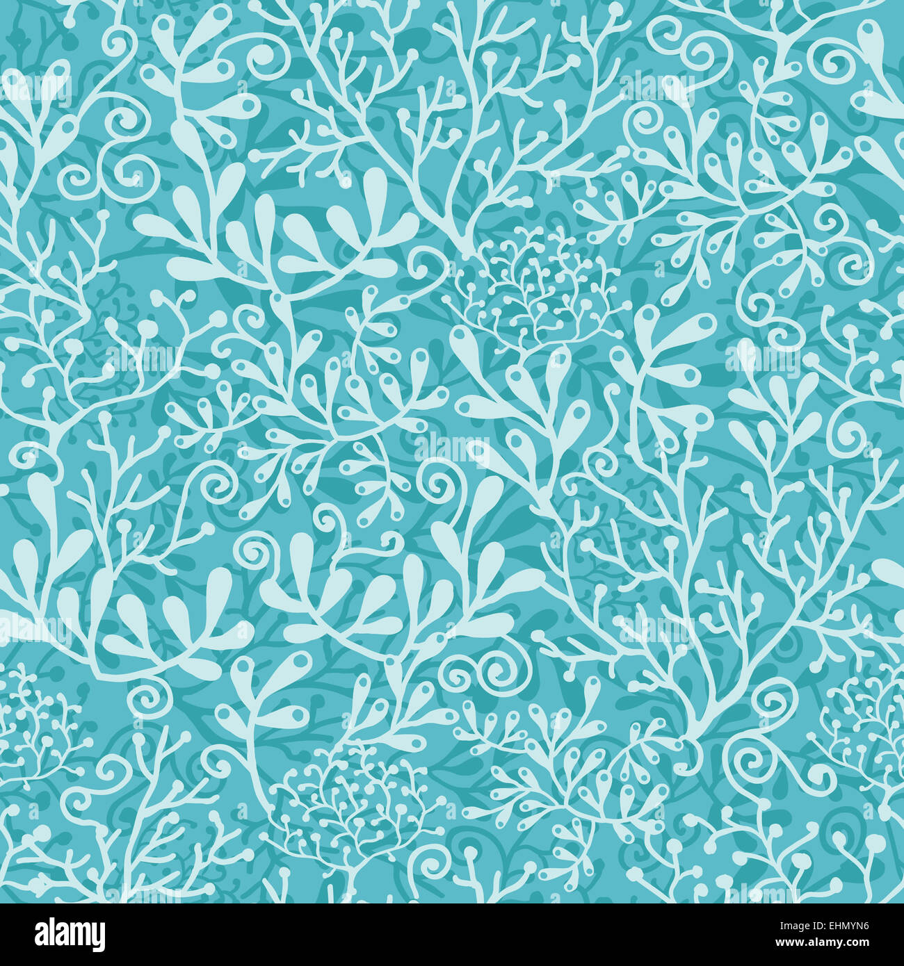 Underwater plants seamless pattern background Stock Photo - Alamy