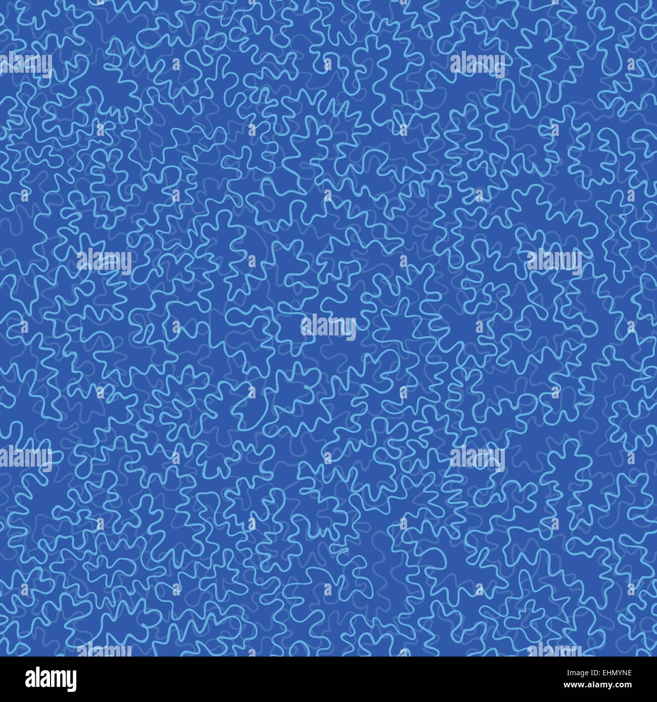 Blue doodle shapes seamless pattern background Stock Photo - Alamy