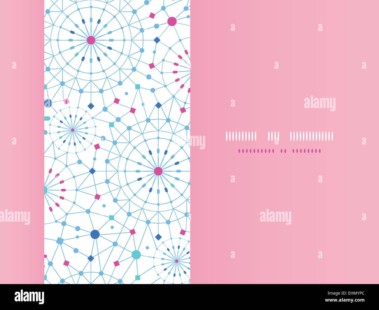 Blue abstract line art circles horizontal seamless pattern background ...