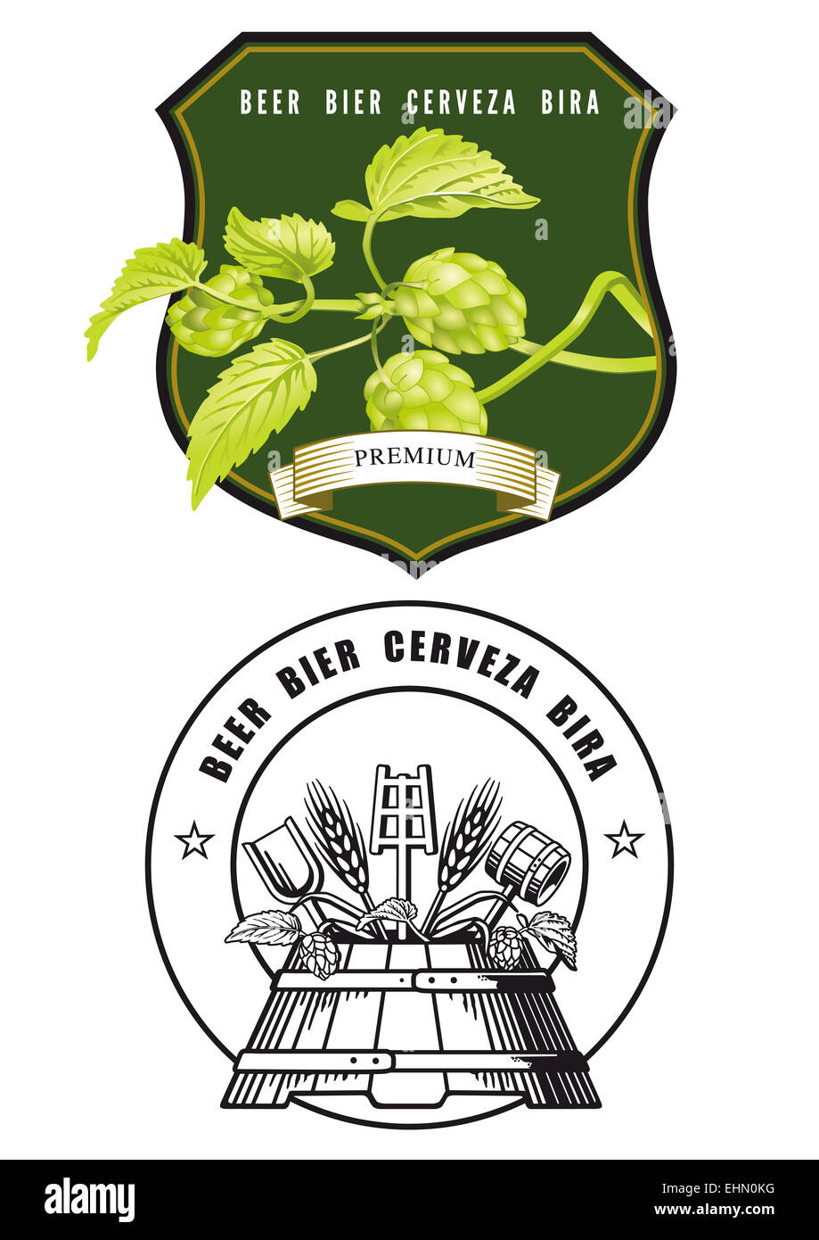 Beer label Stock Photo