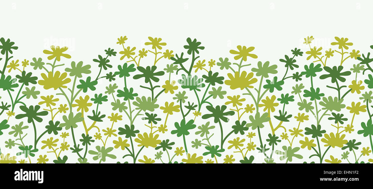 Green Plants Horizontal Seamless Pattern Background Stock Photo - Alamy