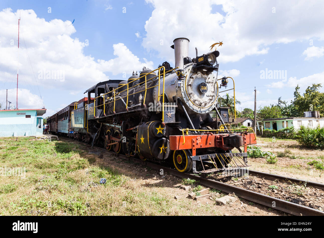 Steam Train, Cuba. Stock Photo