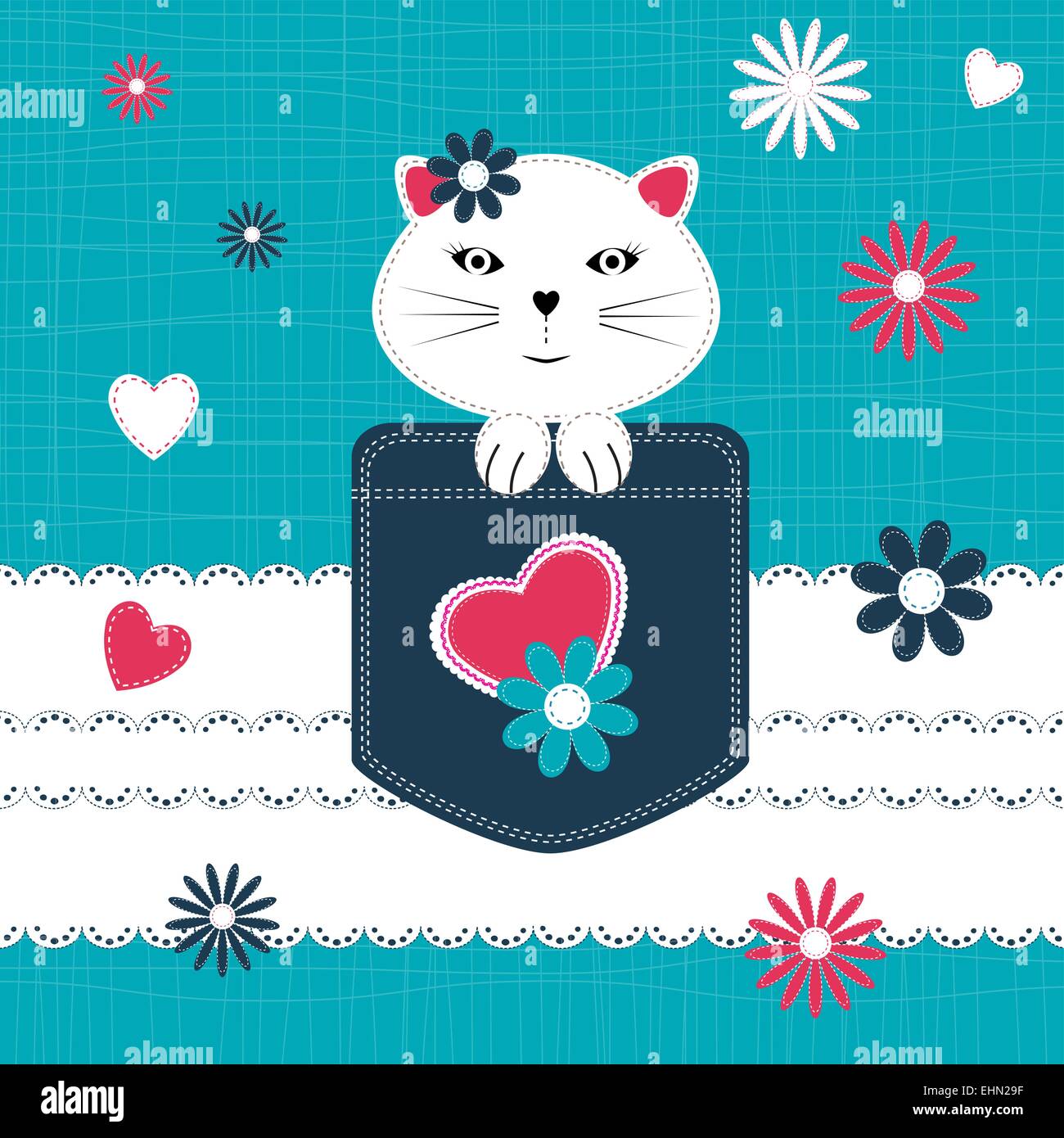 Cute and sweet baby card on birthday or shower Stock Vector