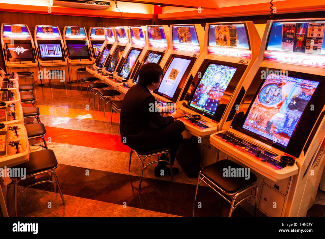 Room arcades, Tokyo, Japan. Stock Photo