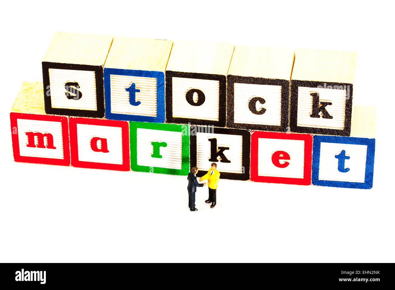 stock market exchange deal shares stocks ftse index deals business businessmen isolated cut out cutout white background finance Stock Photo