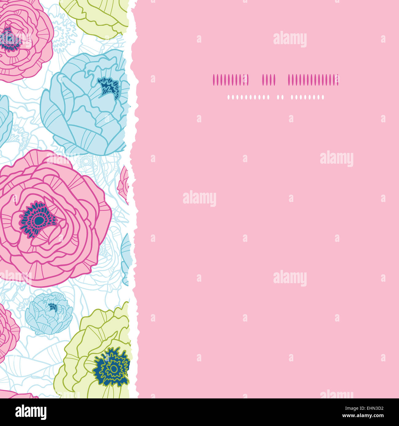 Lovely flowers square torn seamless pattern background Stock Photo - Alamy image.