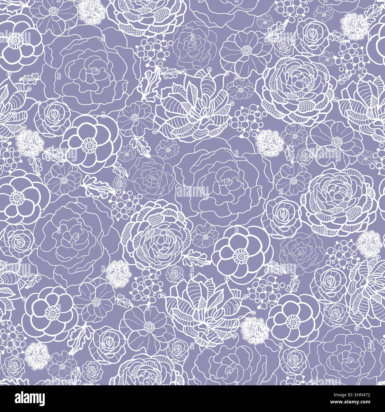 Purple lace flowers seamless pattern background Stock Photo - Alamy