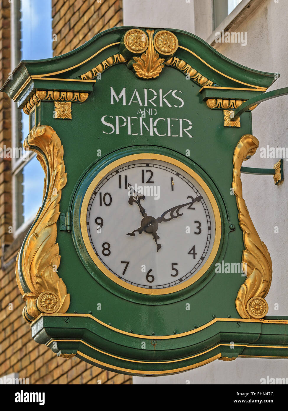 Store Front Clock Oxford UK Stock Photo Alamy