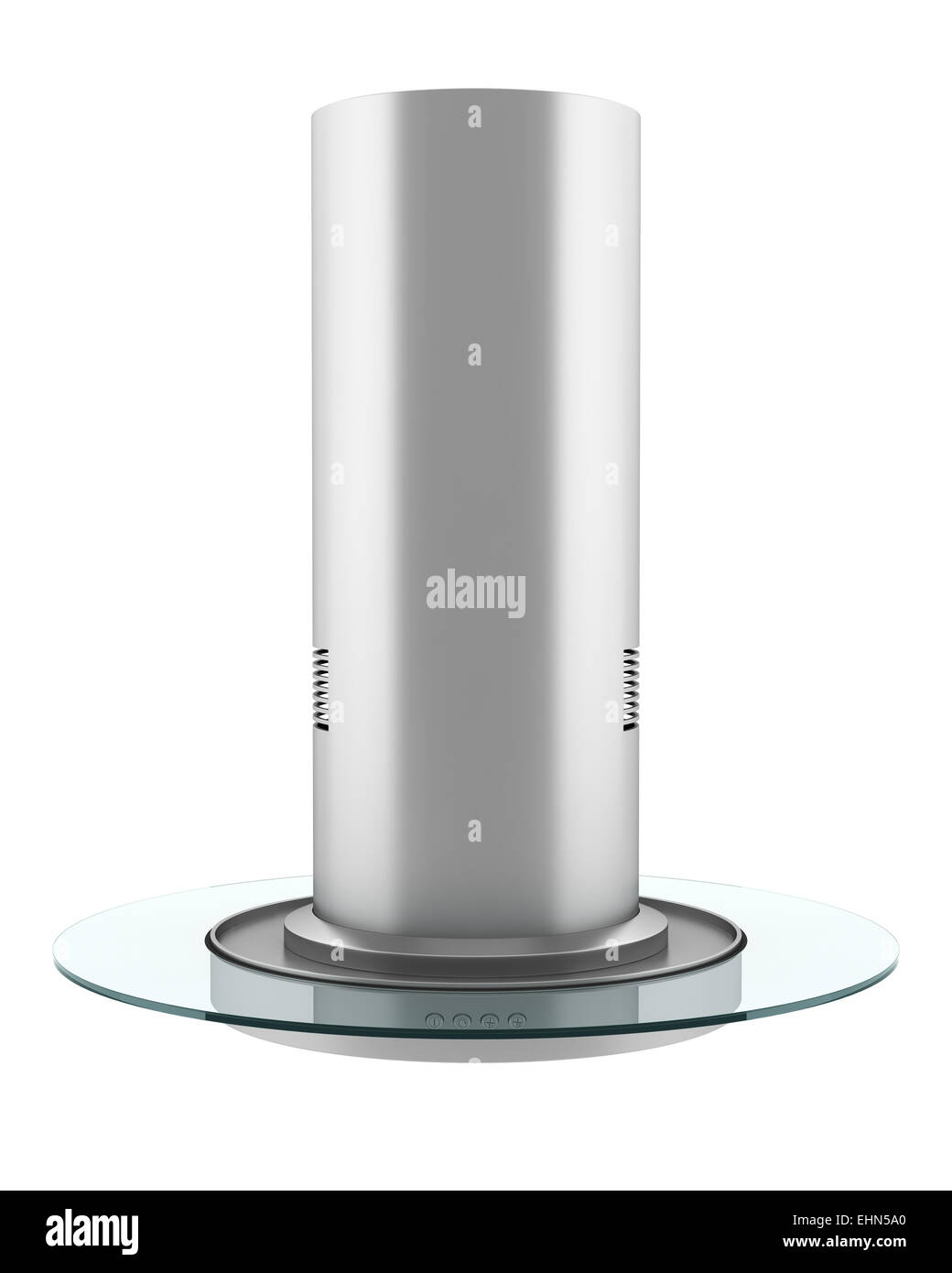 modern metallic cooker hood isolated on white background Stock Photo