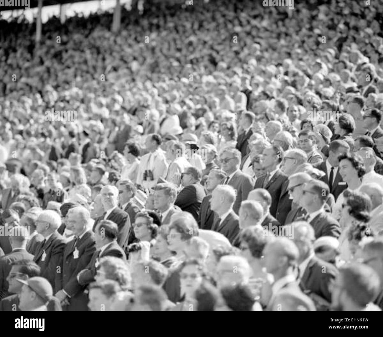 President Kennedy in the crowd at the Orange Bowl Stock Photo Alamy