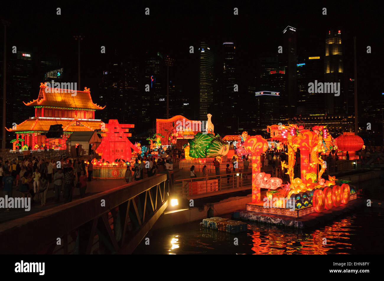 Year of the Horse Chinese new year lantern festival. Singapore Stock Photo