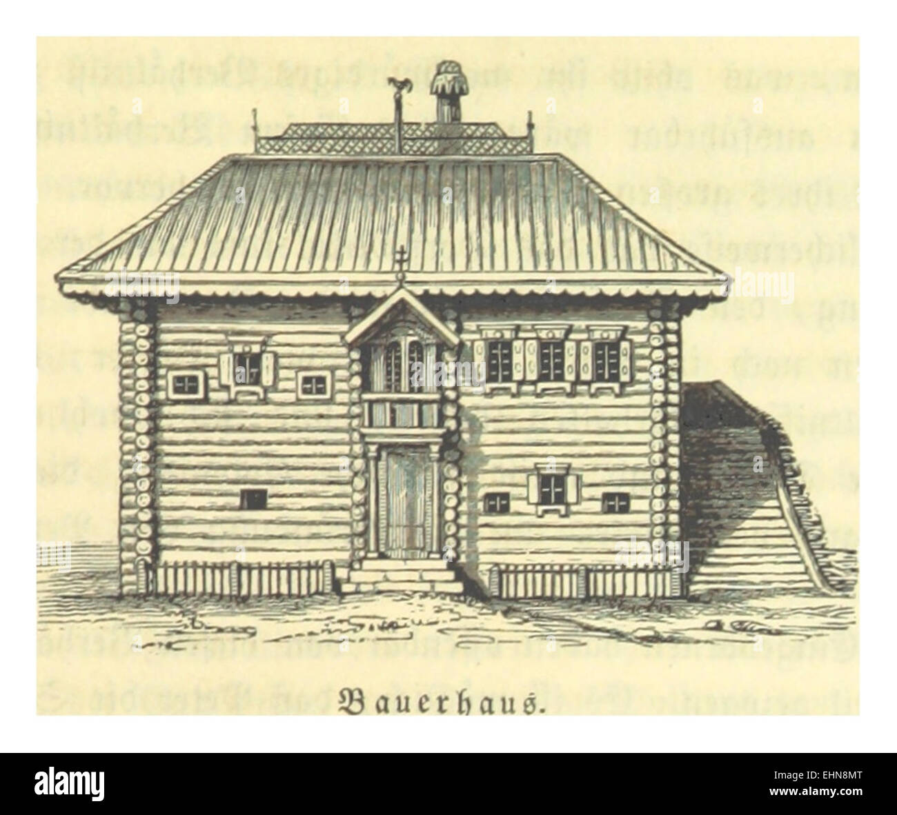 BLASIUS(1844) p1.073 Nordrussisches Bauernhaus Stock Photo