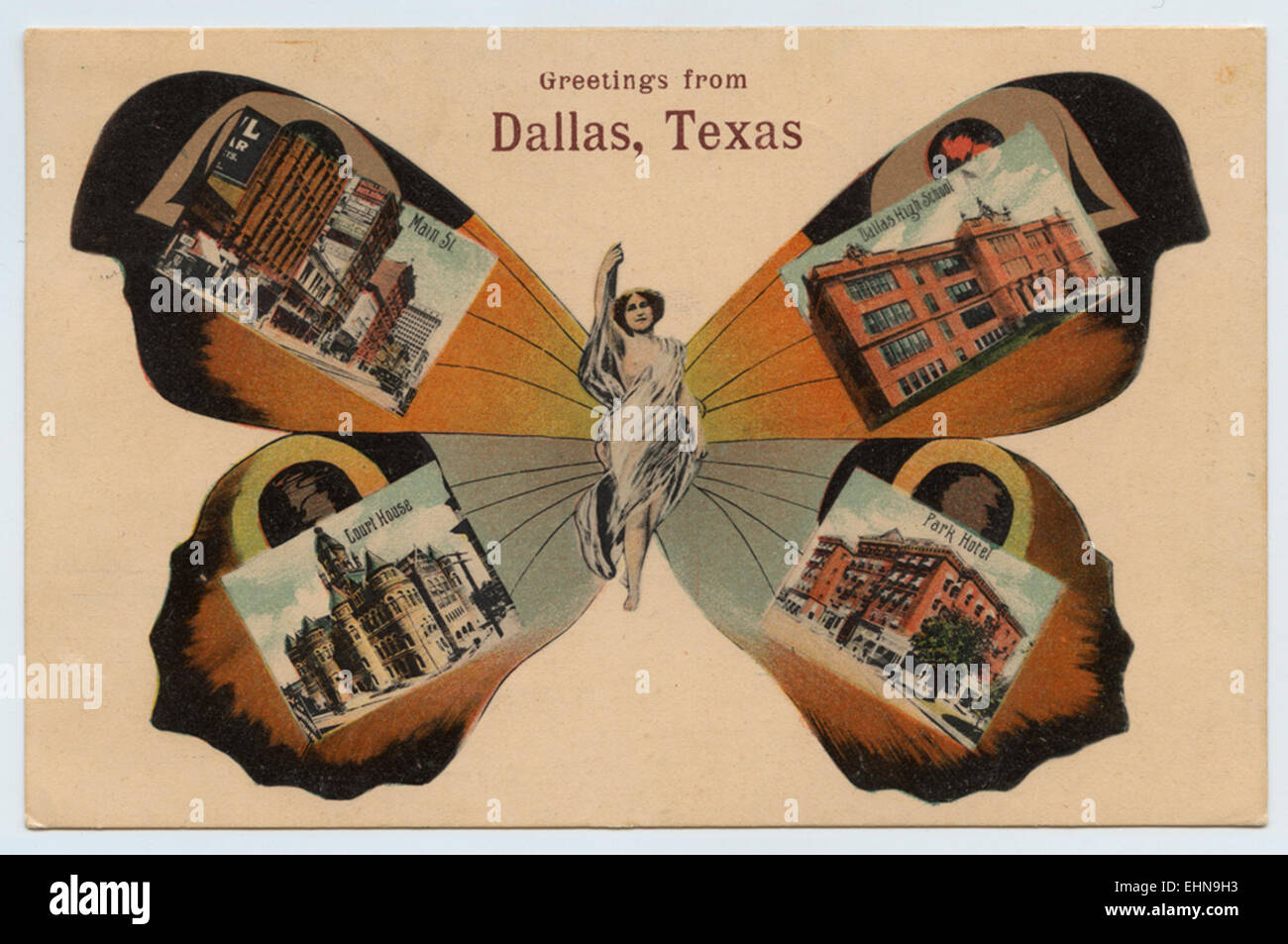 Greetings from Dallas, Texas Stock Photo Alamy