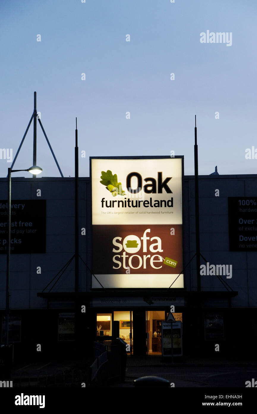 Oak Furniture Sofa Store in Reading Berkshire UK Stock Photo