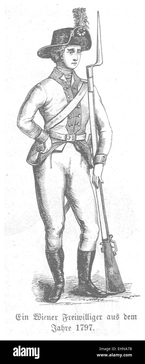 WEISS(1872) p541 Ein Wiener Freiwilliger, 1797 Stock Photo