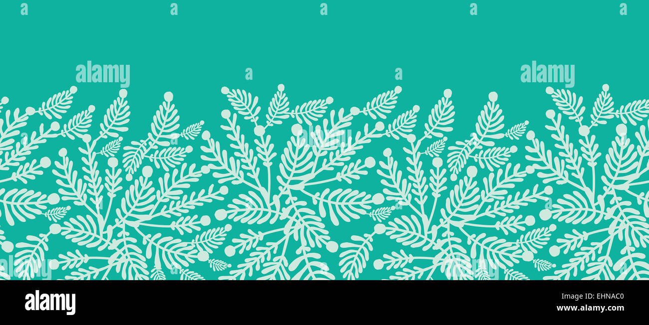 Emerald green plants horizontal seamless pattern background Stock Photo ...