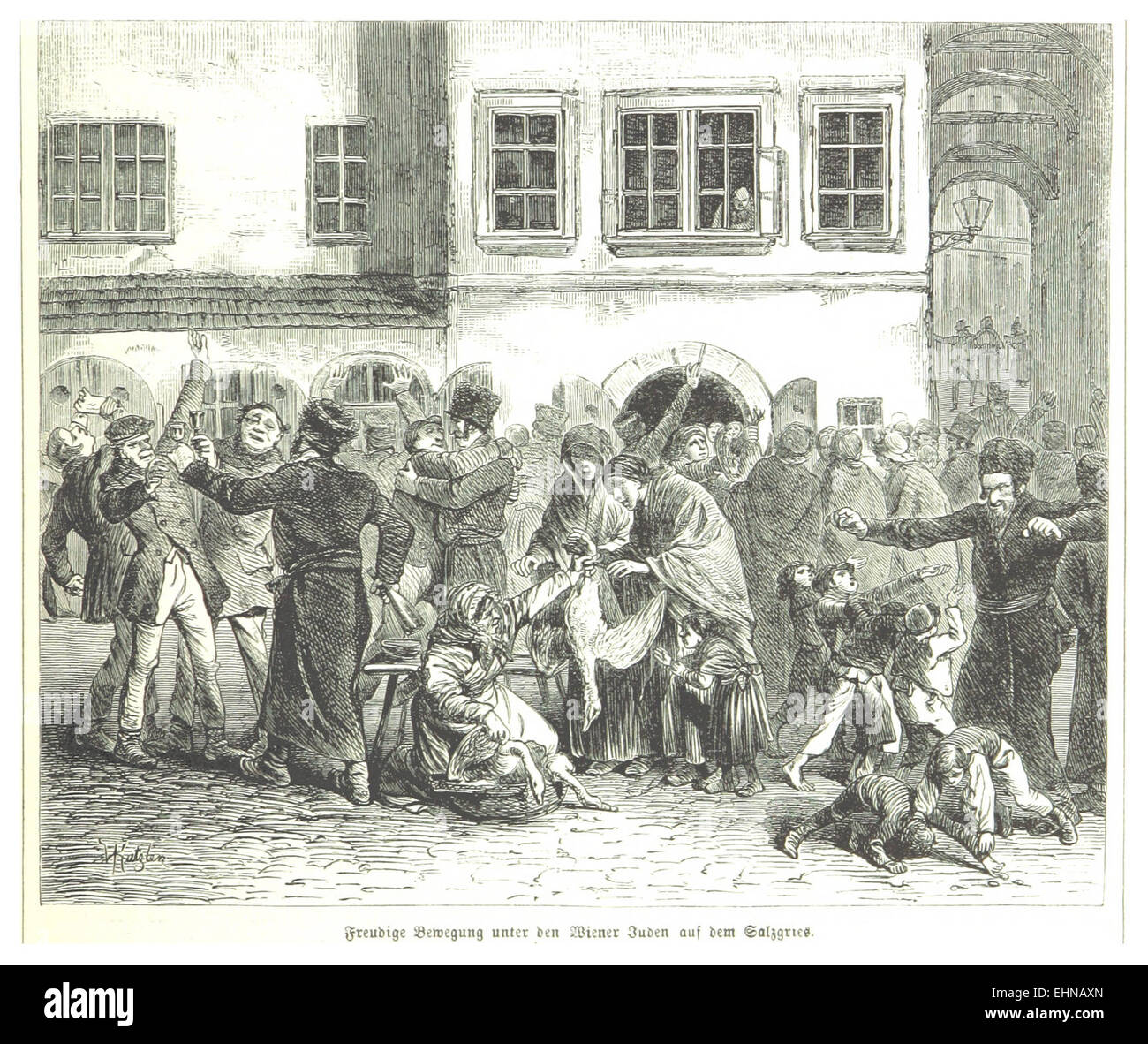 RS(1872) p1.0421 Die Wiener jüdische Bevölkerung feiert Stock Photo