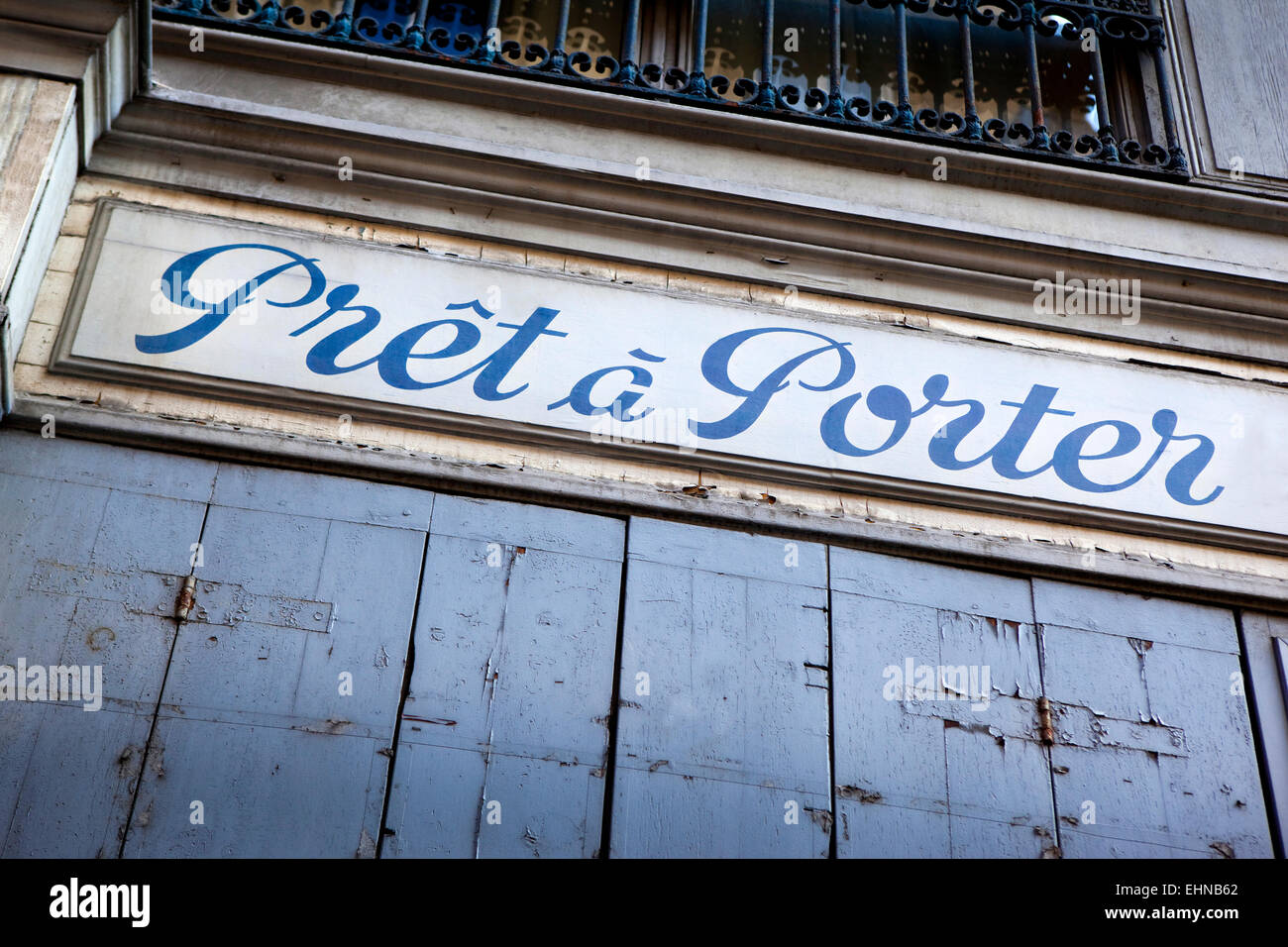 Facade of an old French fashion store Stock Photo Alamy