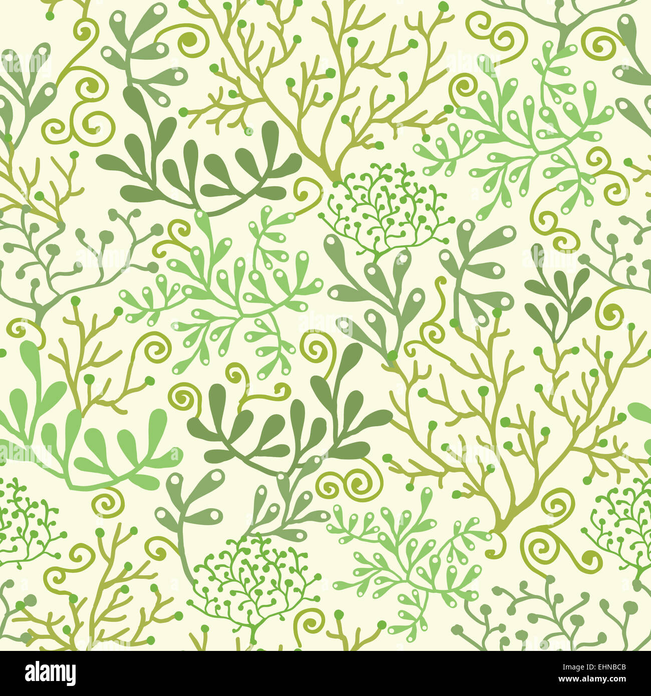 Underwater seaweed garden seamless pattern background Stock Photo - Alamy