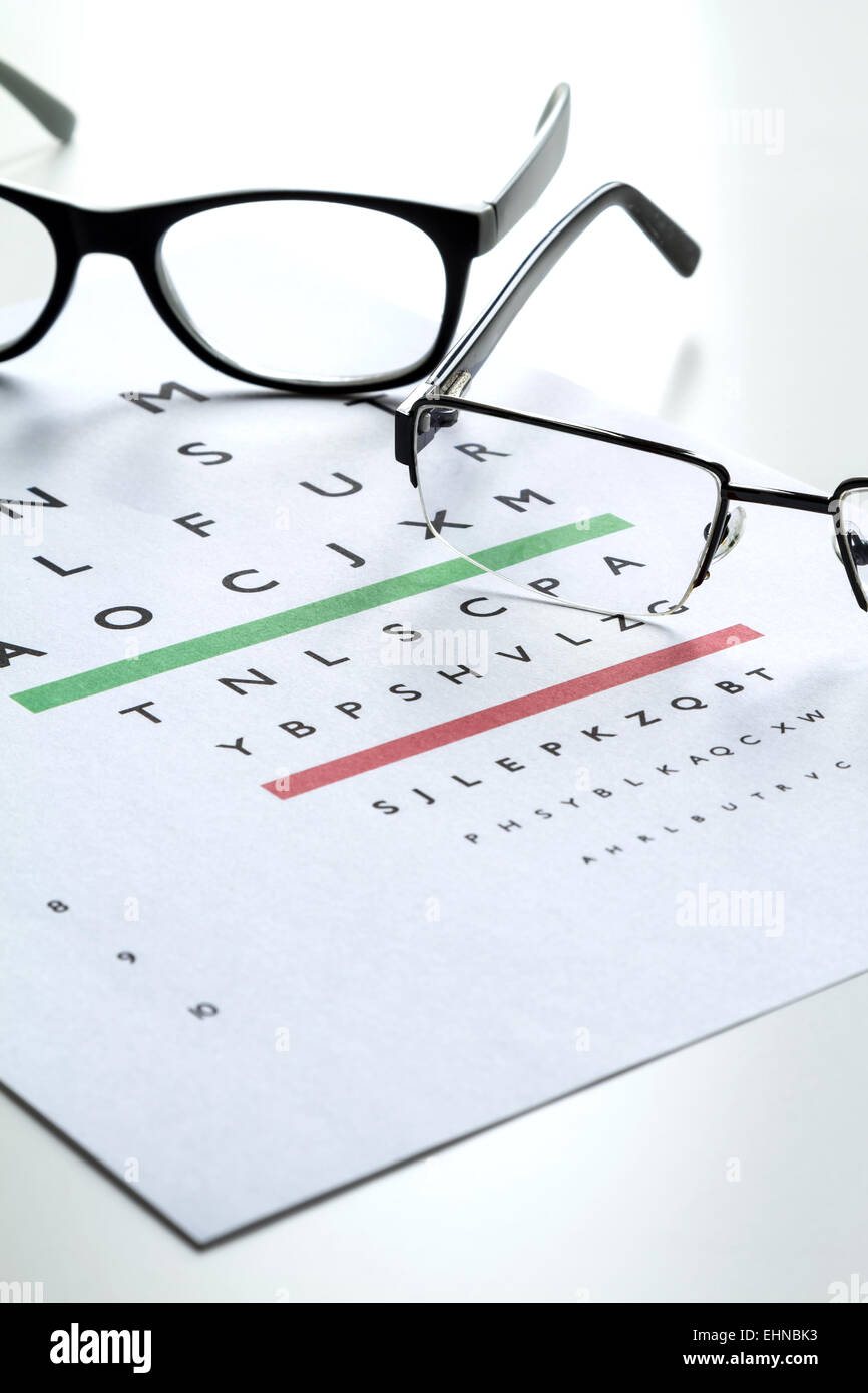 Eyes Examination, glasses diopter check up Stock Photo Alamy