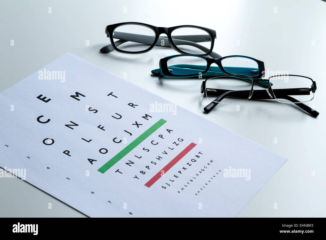 Eyes Examination, glasses diopter check up Stock Photo Alamy