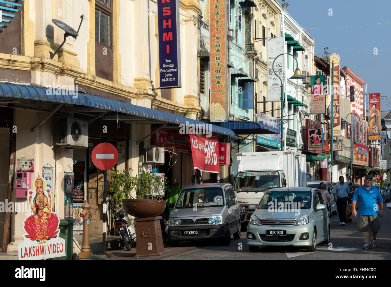 Little India in Georgetown Penang Stock Photo