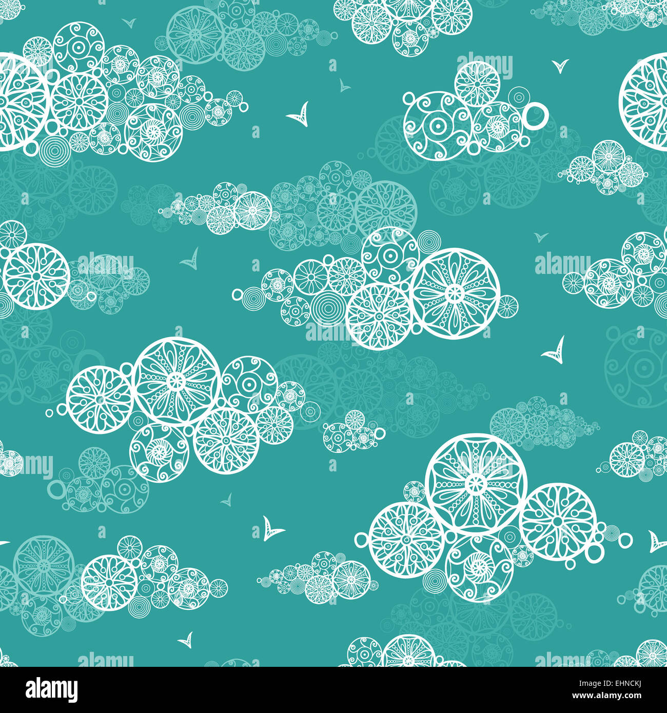 Doodle clouds abstract seamless pattern background Stock Photo - Alamy