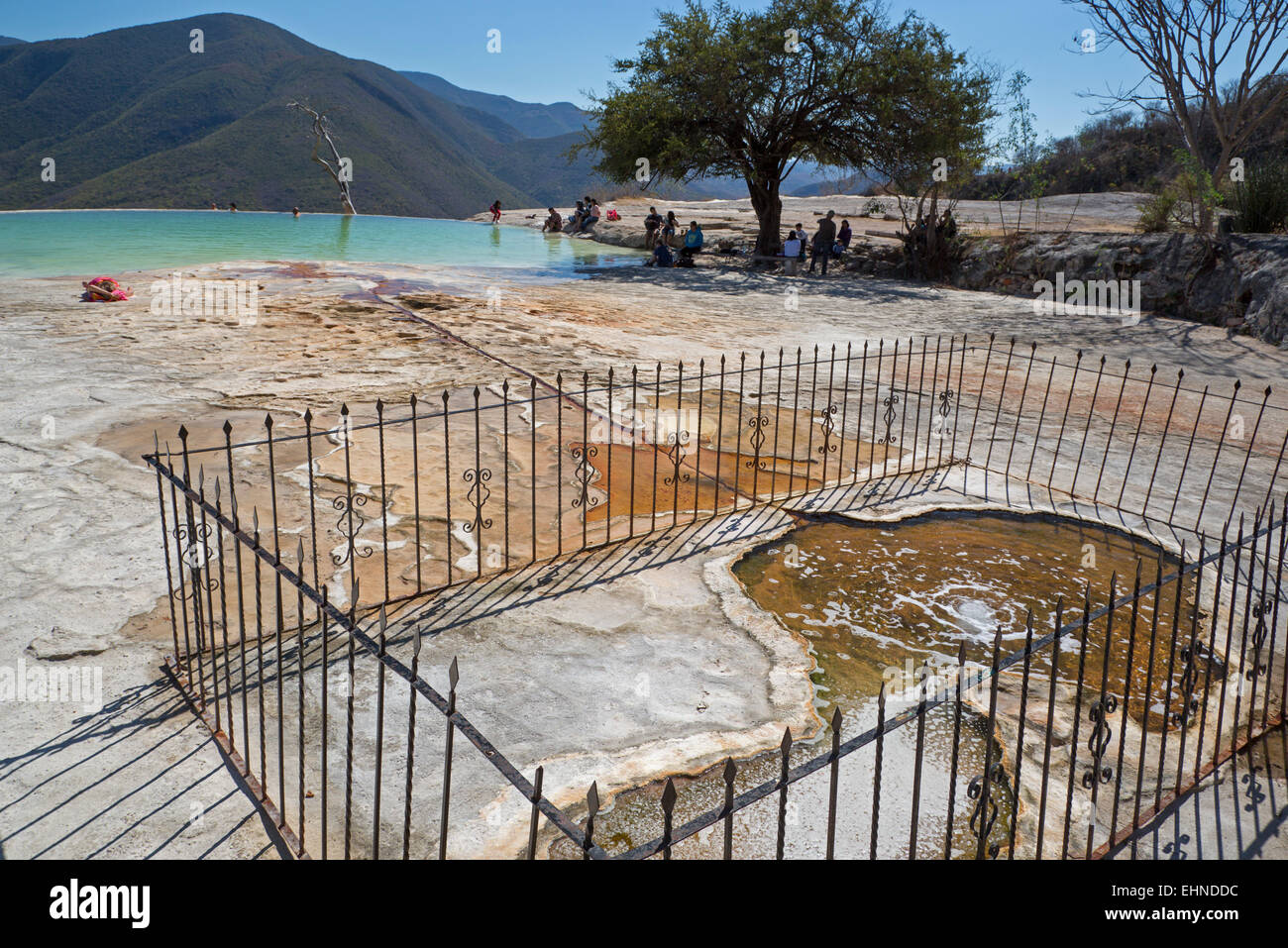 San Lorenzo Albarradas, Oaxaca, Mexico - Hierve el Agua. Stock Photo