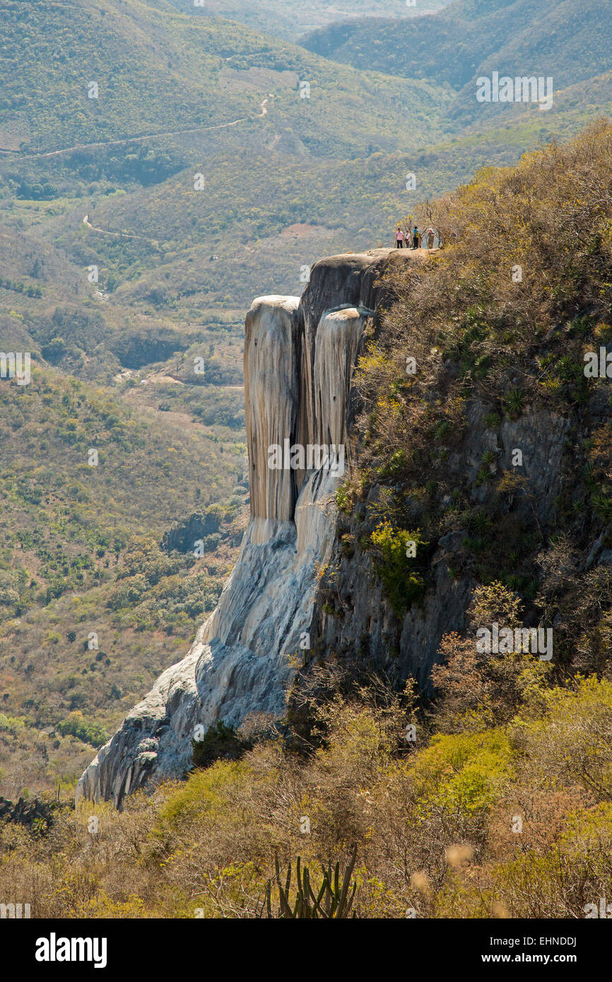 San Lorenzo Albarradas, Oaxaca, Mexico - Hierve el Agua. Stock Photo