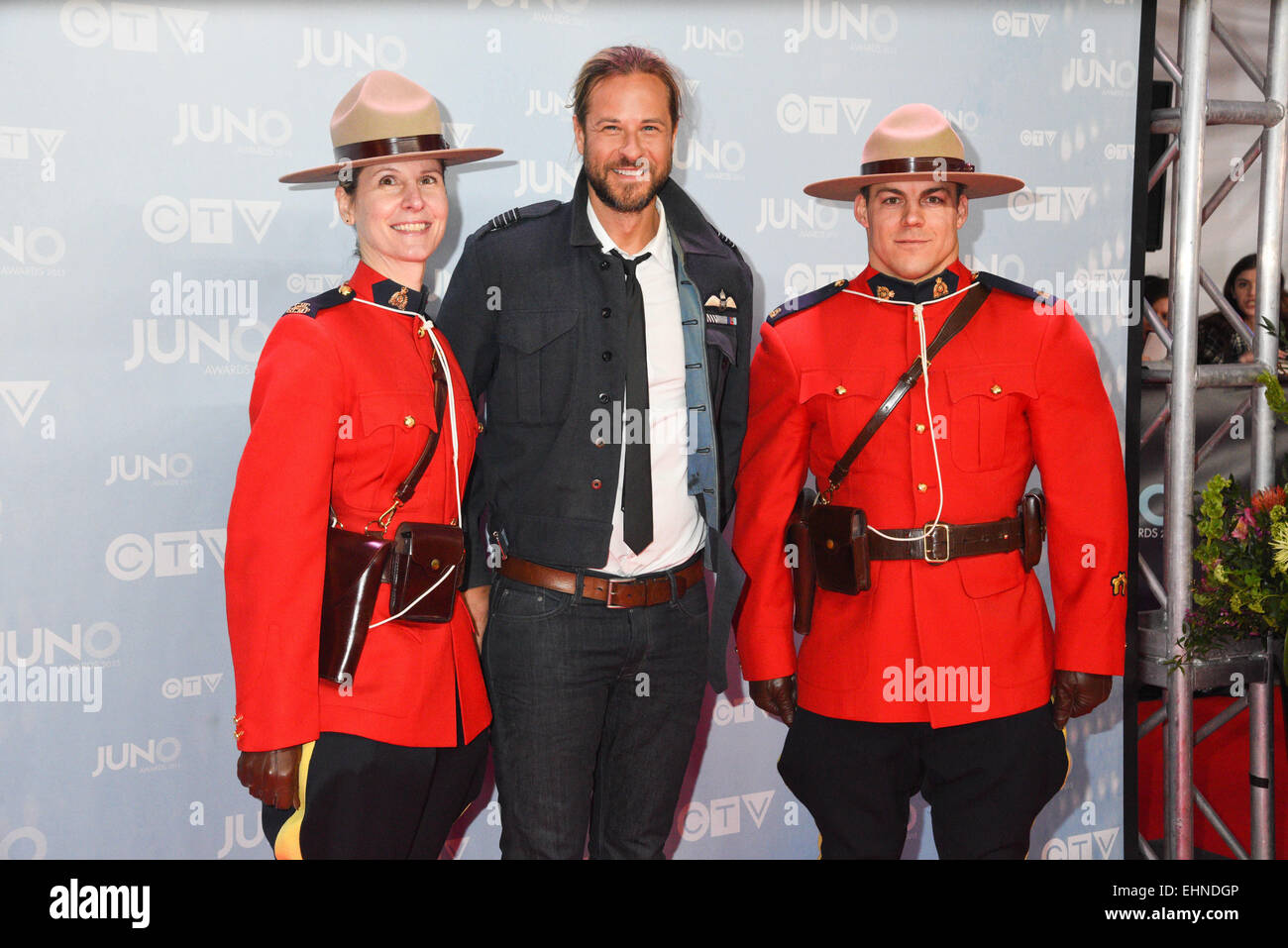 Hamilton, Ontario, Canada. 15th Mar, 2015. TREVOR GUTHRIE arrives at the 2015 Juno Awards at FirstOntario Centre on March 15, 2015 in Hamilton, Canada. Credit:  Igor Vidyashev/ZUMA Wire/Alamy Live News Stock Photo