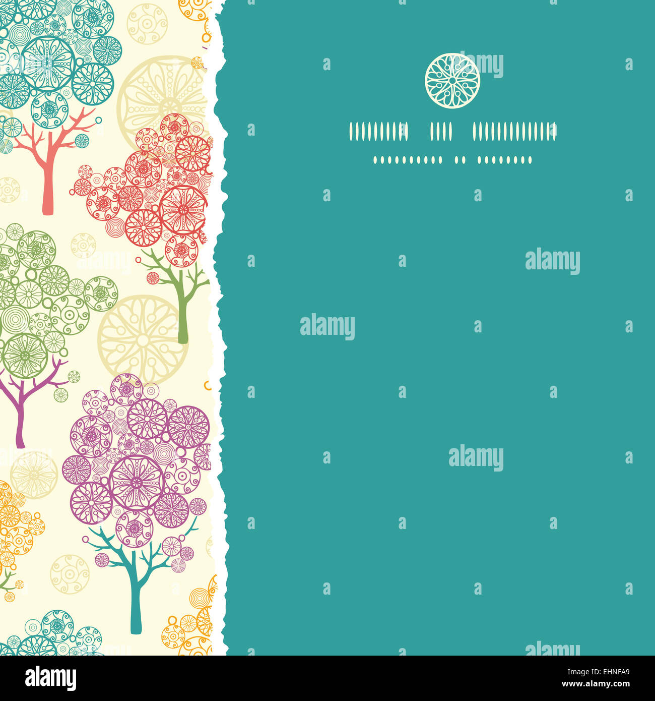 Colorful abstract trees square torn seamless pattern background Stock ...
