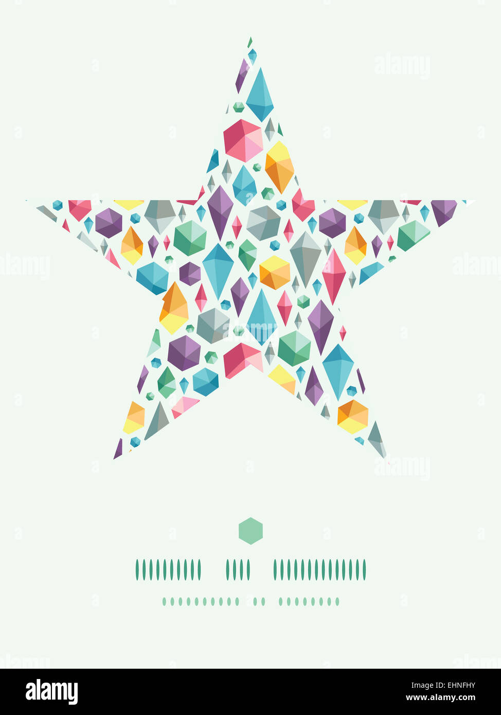 hanging geometric shapes star decor pattern background Stock Photo - Alamy