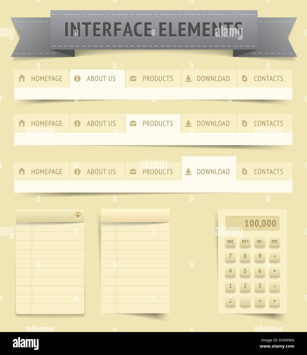 User interface elements Stock Photo - Alamy