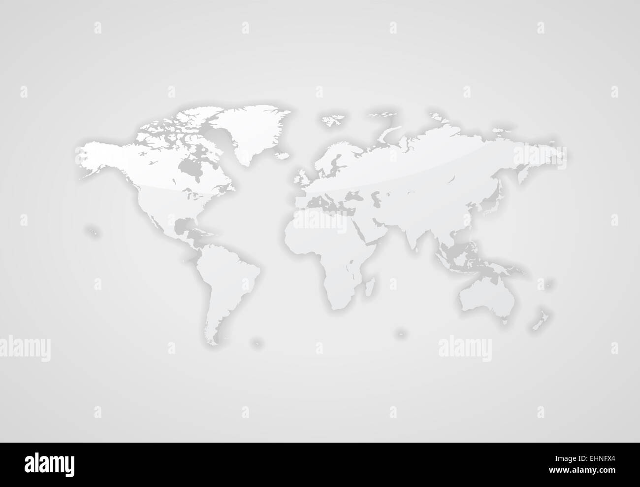 Gray world map Stock Photo