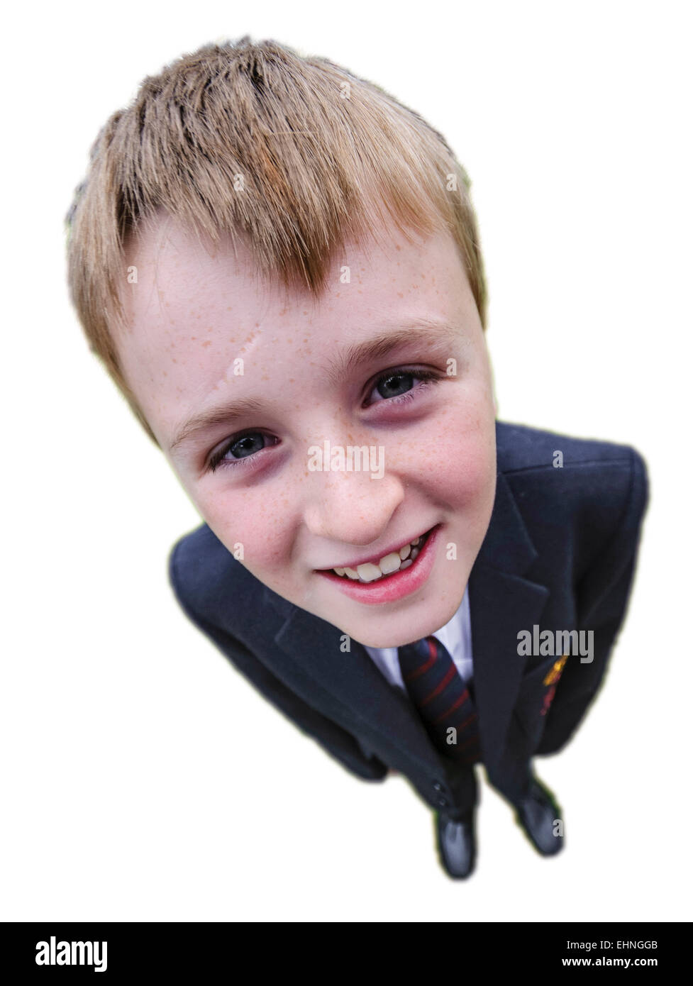 Distorted image of a schoolboy Stock Photo