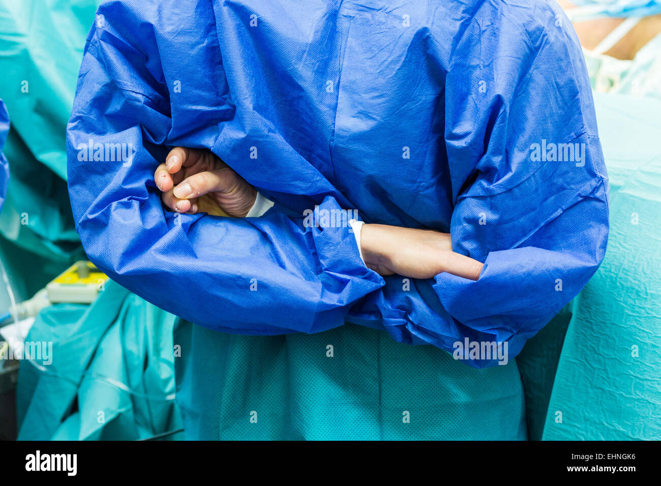 Hospital staff in the operating room. Stock Photo