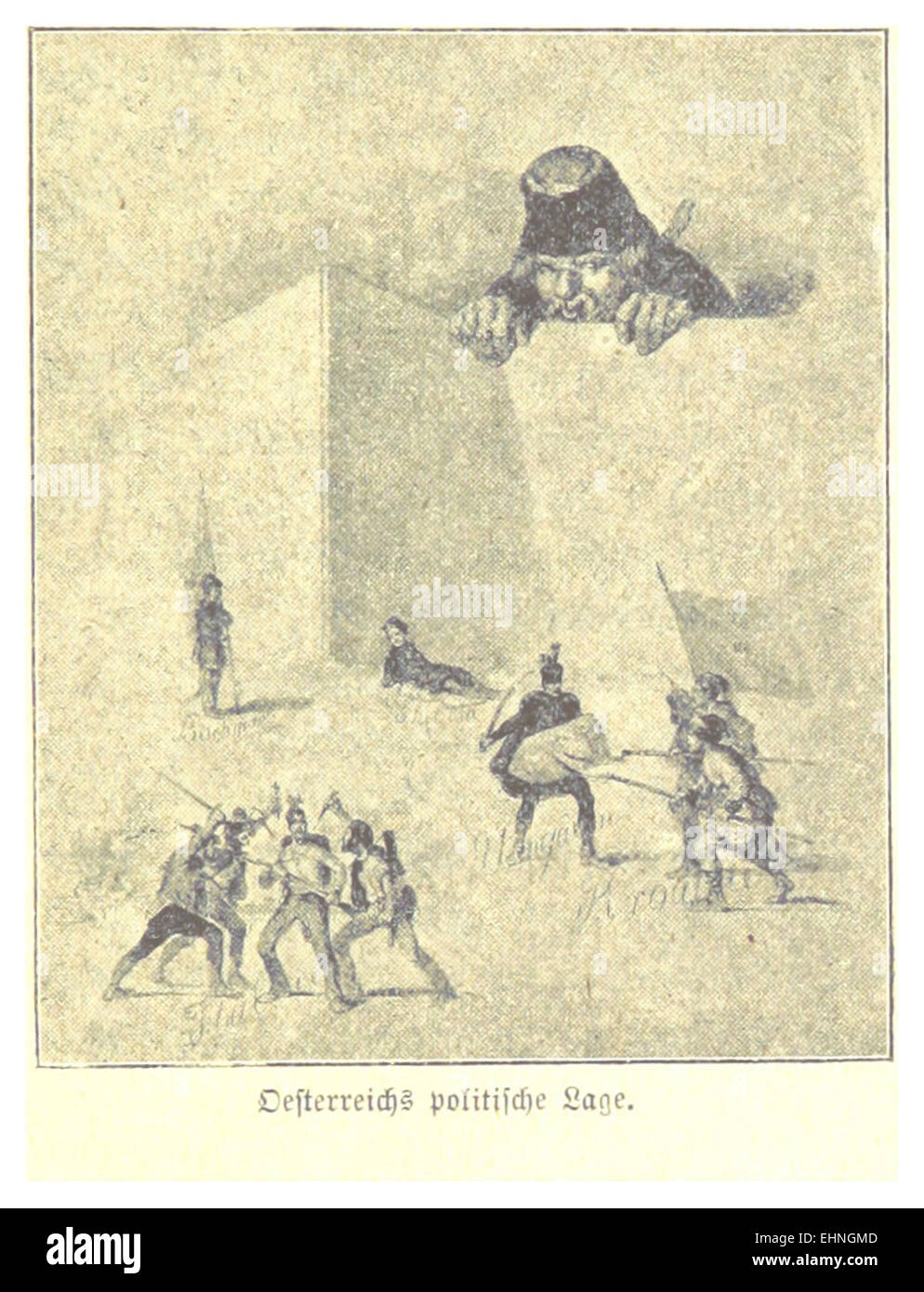 BACH(1898) p143 Karikatur 'Österreichs politische Lage' Stock Photo
